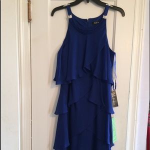 Blue tiered dress